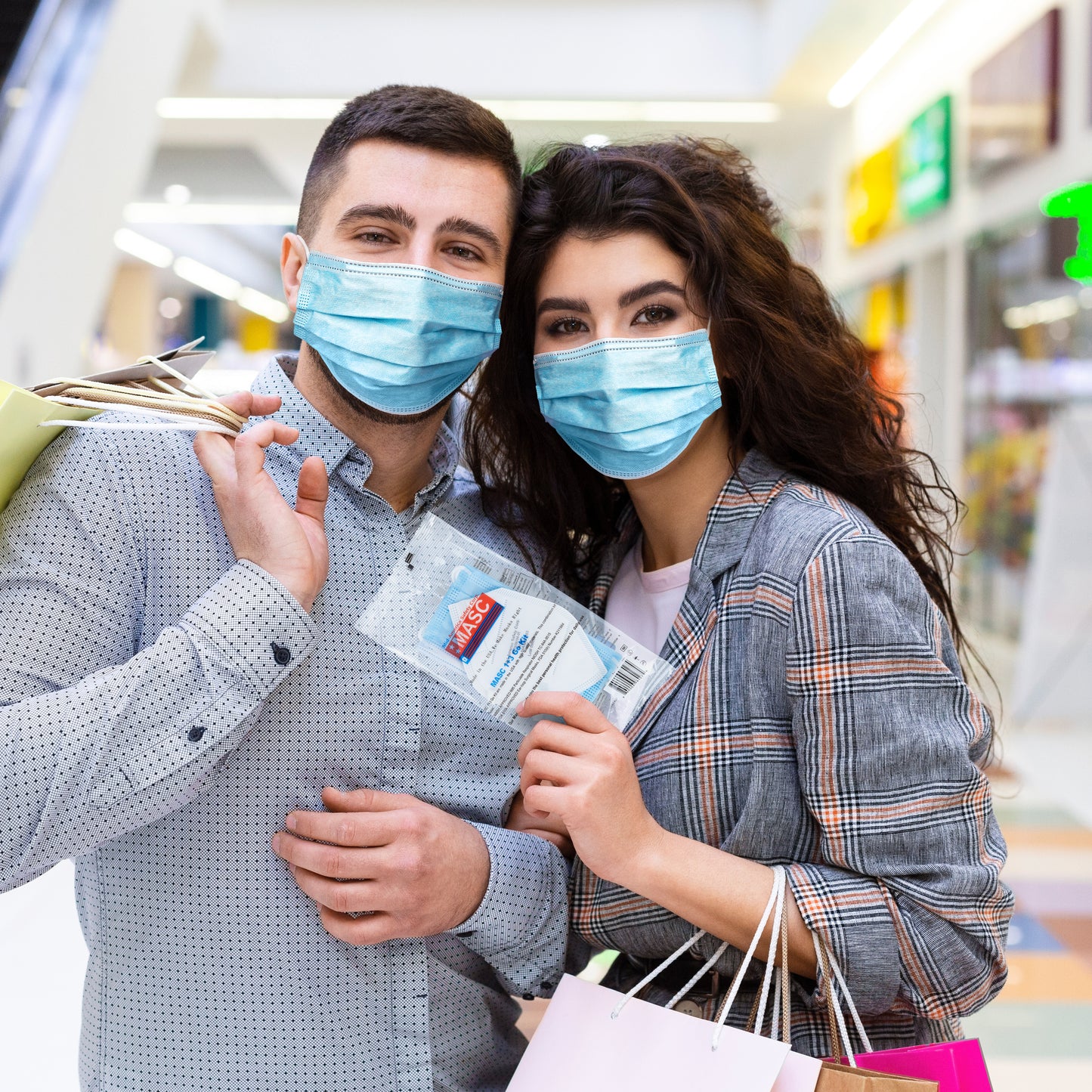 1+3 Go Kit (1-N95 Respirator and 3-Surgical Mask) - Made in the USA